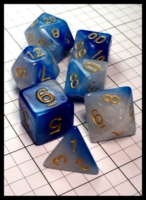 Dice : Dice - Dice Sets - Blue and White Swirl with Gold Numerals - Temu Feb 2024